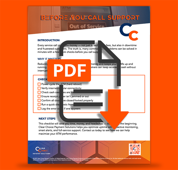 ATM Maintenance Checklist cover